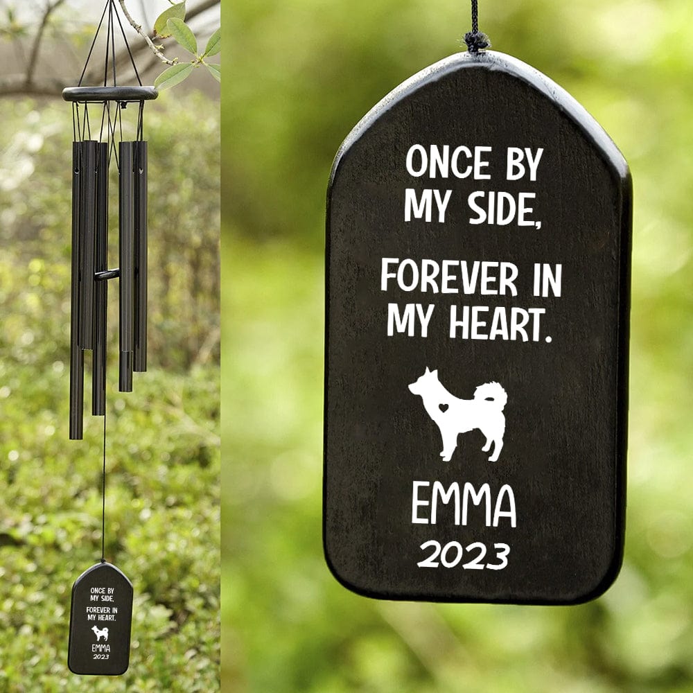 GeckoCustom No Longer By My Side But Forever In My Heart Dog Wind Chimes Personalized Gift TA29 889987