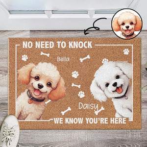 GeckoCustom No Need To Knock Dog Doormat Personalized Gift HO82 893512