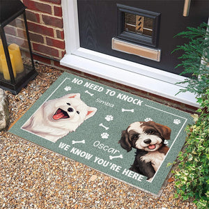 GeckoCustom No Need To Knock Dog Doormat Personalized Gift HO82 893512