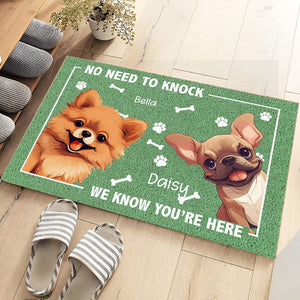 GeckoCustom No Need To Knock Dog Doormat Personalized Gift HO82 893512