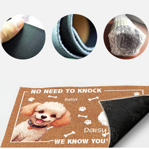 GeckoCustom No Need To Knock Dog Doormat Personalized Gift HO82 893512