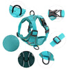 GeckoCustom No Pull Dog Harness and Leash Set Adjustable Pet Harness Vest For Small Dogs Cats Reflective Mesh Dog Chest Strap French Bulldog
