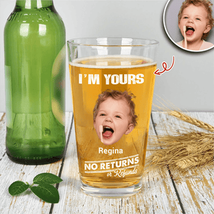 GeckoCustom No Returns Or Refunds Chibi Grandkids Personalized Pint Glass TH10 890939 16oz