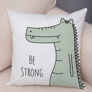 GeckoCustom Nordic Zebra Hippo Giraffe Lion Crocodile Pillow Case Decor Animal Cushion Cover for Sofa Pillowcase Pillow Covers 45x45cm 6 / 40X40CM