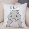 GeckoCustom Nordic Zebra Hippo Giraffe Lion Crocodile Pillow Case Decor Animal Cushion Cover for Sofa Pillowcase Pillow Covers 45x45cm