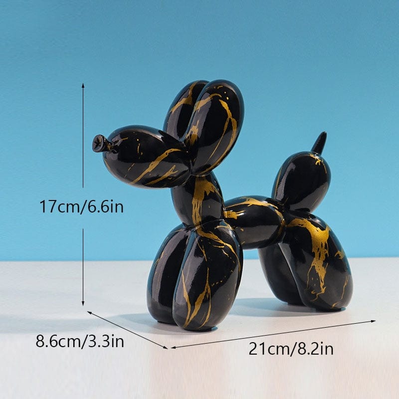GeckoCustom NORTHEUINS  Nordic Balloon Dog Figurines for Interior Resin Doggy Home Entrance Living Room Desktop Decoration Accessories Gifts 968