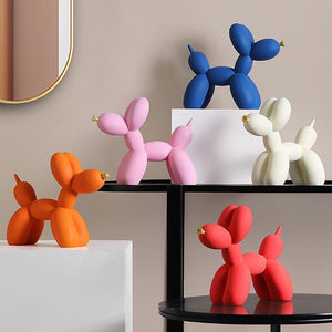 GeckoCustom NORTHEUINS  Nordic Balloon Dog Figurines for Interior Resin Doggy Home Entrance Living Room Desktop Decoration Accessories Gifts
