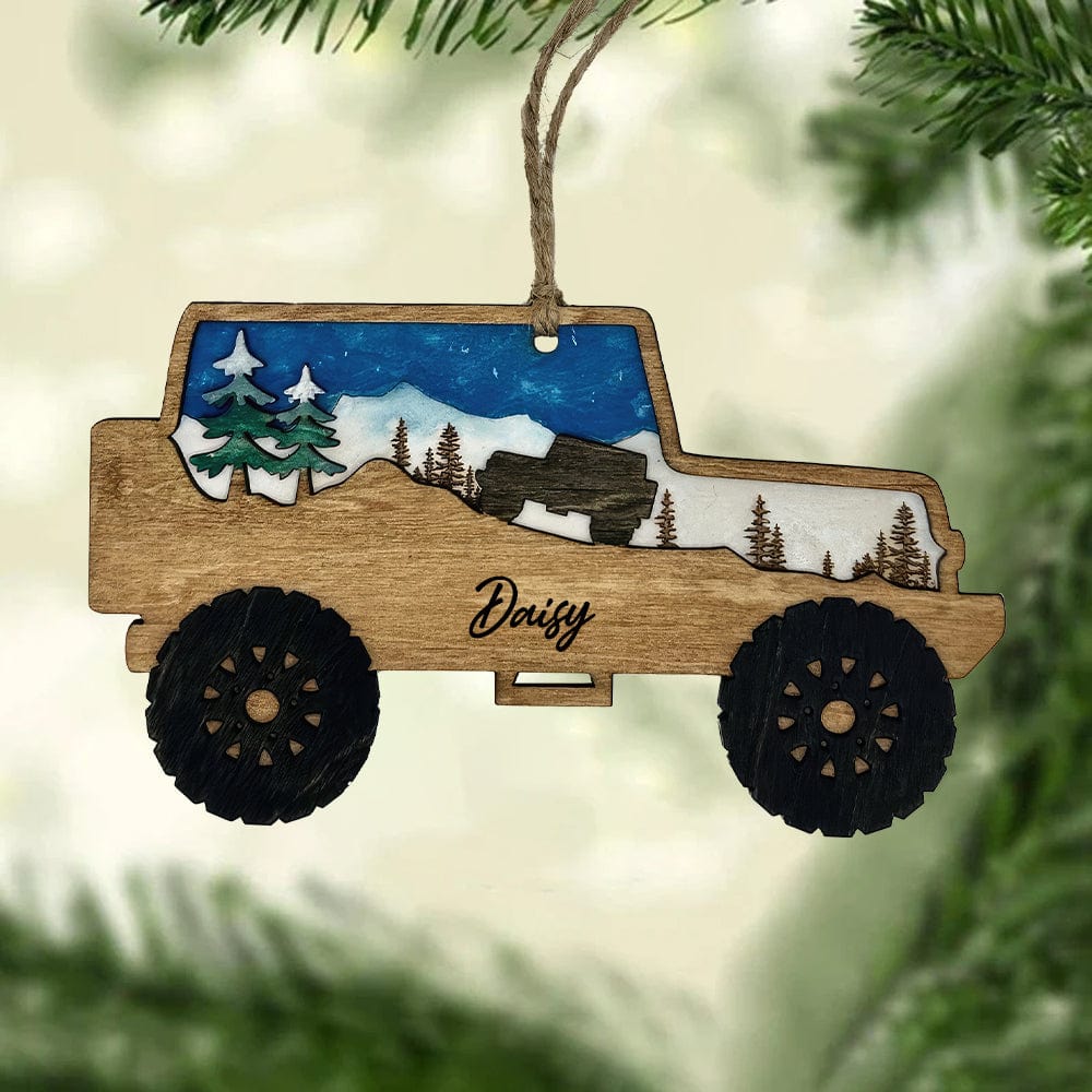 GeckoCustom Offroad Car Lover Wood Ornament N304 890013