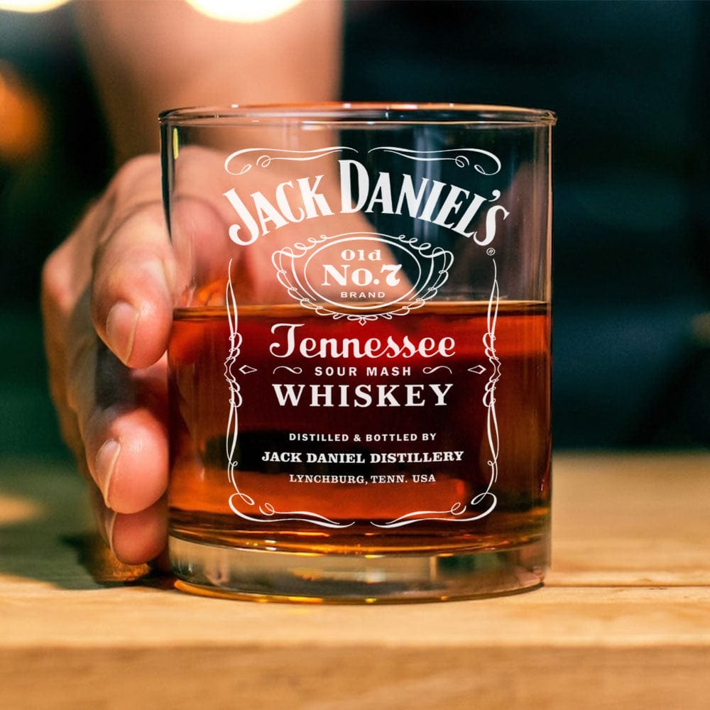 GeckoCustom Old No.7 Whiskey Glass Christmas Gift HA75 891760 10.5 oz / 1 Side