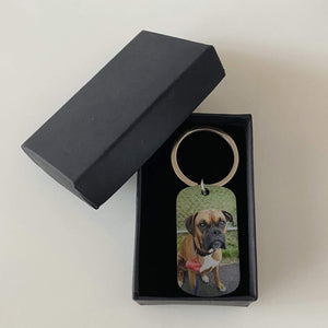 GeckoCustom Once By My Side Forever In My Heart Metal Keychain For Dog Lovers N369 888001 With Gift Box / Pack 1