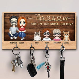 GeckoCustom Our Life Our Story Our Home Family Key Holder TA29 890275