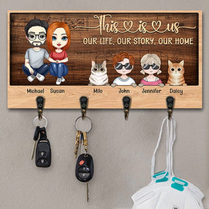 GeckoCustom Our Life Our Story Our Home Family Key Holder TA29 890275