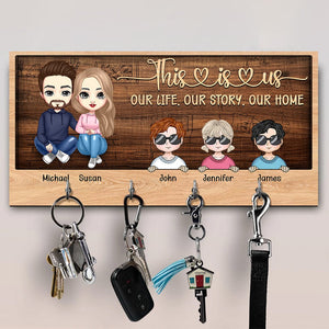 GeckoCustom Our Life Our Story Our Home Family Key Holder TA29 890275