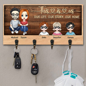 GeckoCustom Our Life Our Story Our Home Family Key Holder TA29 890275