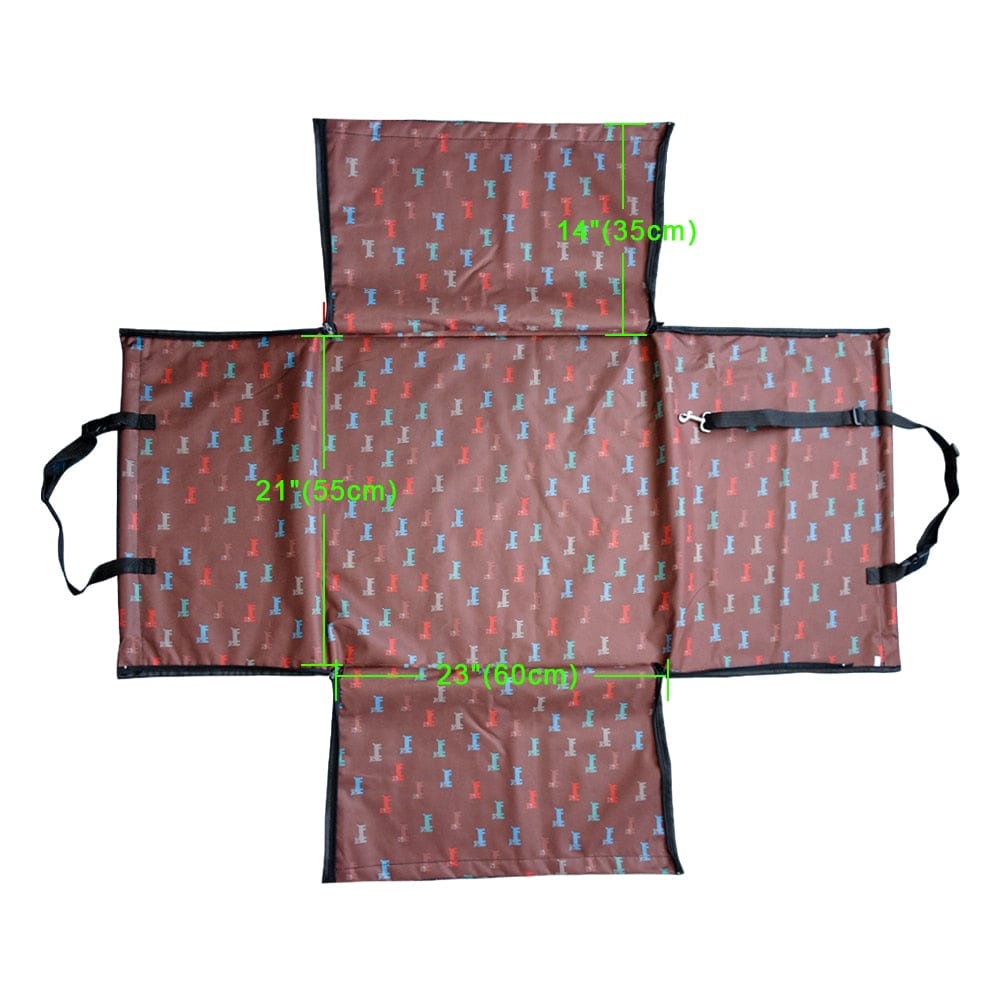 GeckoCustom Oxford Pet Dog Carrier Waterproof Pet Car Seat Pad Mat For Dogs Cats Foldable Dog Seat Bag Basket Pet Travel Accessories Hammock