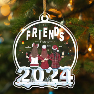 GeckoCustom Personalized 2024 Ornament Besties Forever Acrylic Ornament HO82 891254