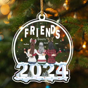 GeckoCustom Personalized 2024 Ornament Besties Forever Acrylic Ornament HO82 891254