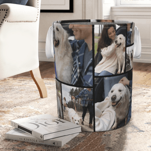 GeckoCustom Personalized All-Over Print Foldable Laundry Basket For Dog Lover, HN590