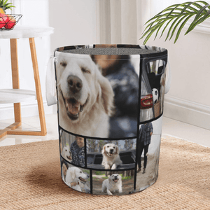 GeckoCustom Personalized All-Over Print Foldable Laundry Basket For Dog Lover, HN590