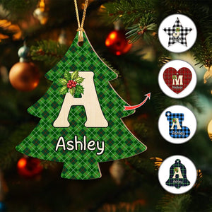 GeckoCustom Personalized Alphabet Name and Shape For Christmas Tree Wooden Ornament HA75 891771