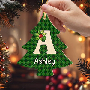 GeckoCustom Personalized Alphabet Name and Shape For Christmas Tree Wooden Ornament HA75 891771