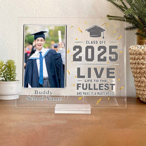 GeckoCustom Personalized Believe Success Achieve Graduation Acrylic Plaque and Stand 890349