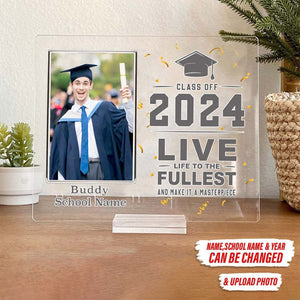 GeckoCustom Personalized Believe Success Achieve Graduation Acrylic Plaque and Stand, HN590