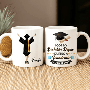 GeckoCustom Personalized Clipart I Got Graduated During A Pandemic Graduation Mug LM32 893095