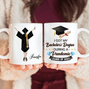 GeckoCustom Personalized Clipart I Got Graduated During A Pandemic Graduation Mug LM32 893095