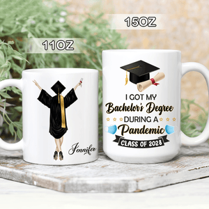 GeckoCustom Personalized Clipart I Got Graduated During A Pandemic Graduation Mug LM32 893095