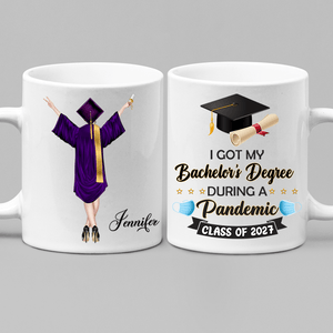 GeckoCustom Personalized Clipart I Got Graduated During A Pandemic Graduation Mug LM32 893095