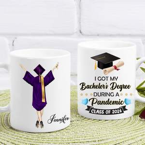 GeckoCustom Personalized Clipart I Got Graduated During A Pandemic Graduation Mug LM32 893095