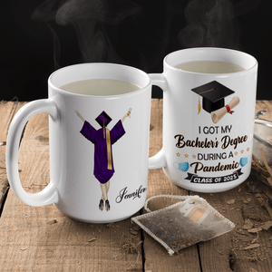 GeckoCustom Personalized Clipart I Got Graduated During A Pandemic Graduation Mug LM32 893095