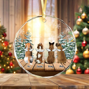 GeckoCustom Personalized Dog Angels Memorial Glass Ornament For Christmas HA75 891484