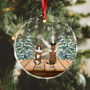 GeckoCustom Personalized Dog Angels Memorial Glass Ornament For Christmas HA75 891484