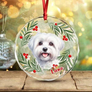 GeckoCustom Personalized Dog Christmas Glass Ornament For Christmas HA75 891570