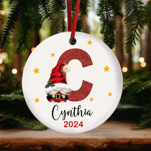 GeckoCustom Personalized Gift Alphabet and Name Ceramic Ornament, Christmas Gift Idea HO82 891737 3 inch