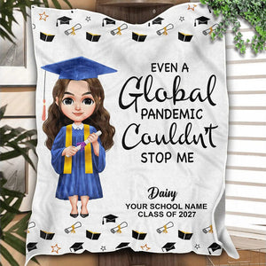 GeckoCustom Personalized Gift Chibi Graduation She Did Blanket LM32 893093