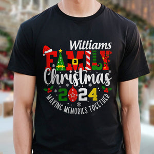 GeckoCustom Personalized Gift Family Christmas Name 2024 Making Memories Shirt HA75 891905