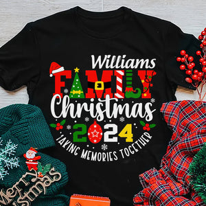 GeckoCustom Personalized Gift Family Christmas Name 2024 Making Memories Shirt HA75 891905