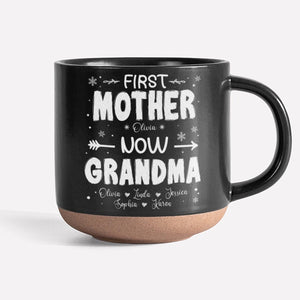 GeckoCustom Personalized Gift First Mom Now Grandma Engraved Pottery Mug HO82 891921