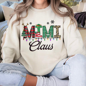 GeckoCustom Personalized Gift Grandma Claus Christmas Sweatshirt For Family HO82 891767