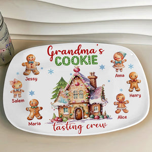 GeckoCustom Personalized Gift Grandma's Cookie Tasting Crew Platter - Christmas Gift Idea HA75 891755