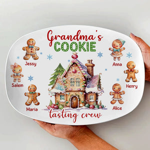 GeckoCustom Personalized Gift Grandma's Cookie Tasting Crew Platter - Christmas Gift Idea HA75 891755