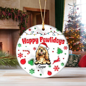 GeckoCustom Personalized Gift Merry Woofmas Dog 3D Inflated Effect Printed Ornament For Dog Lovers HA75 891825 3 inch