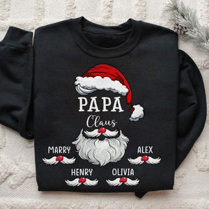 GeckoCustom Personalized Gift Papa Claus And Grandkids Christmas Sweatshirt For Family HO82 891791