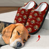 GeckoCustom Personalized Gift Plush Slippers Dog Cat Face Photo N369 54298 HN590