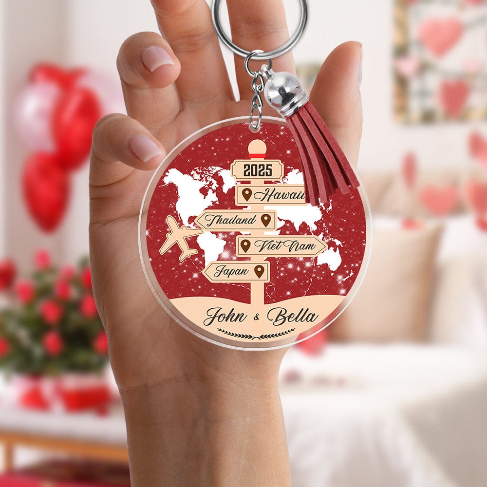 GeckoCustom Personalized Gift Travel Adventure Together Keychain LM32 893045