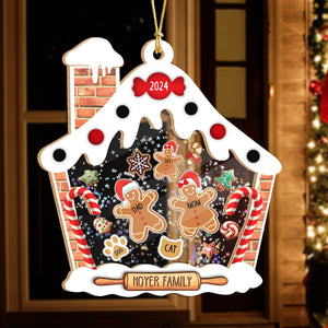 GeckoCustom Personalized Gingerbread House Family Shaker Ornament Christmas Gift HO82 893188