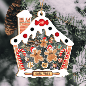 GeckoCustom Personalized Gingerbread House Family Shaker Ornament Christmas Gift HO82 893188